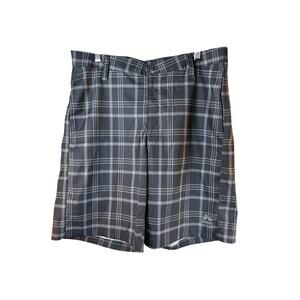 RBK Men’s Athletic Performance Gray Plaid Shorts / Size: 33”